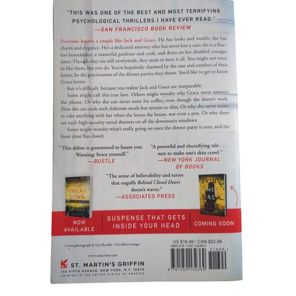 Behind Closed Doors: A Novel - Paperback By Paris, B. A. - GOOD - Picture 2 of 3